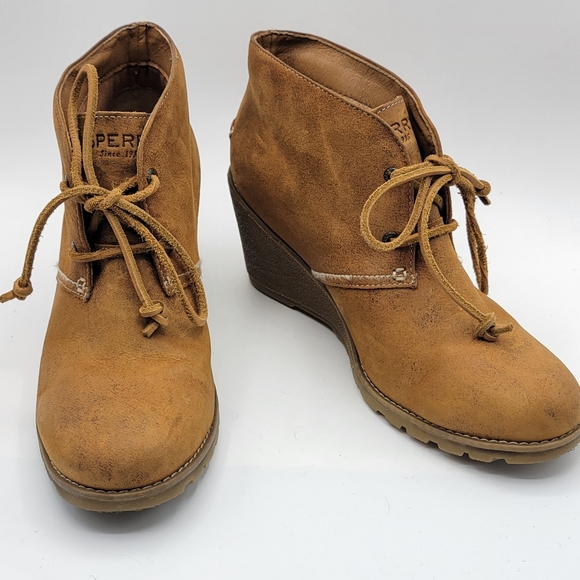 Sperry Top-Sider Women's Prow Wedge Ankle Booties Size 8M. #1318 - Picture 3 of 8